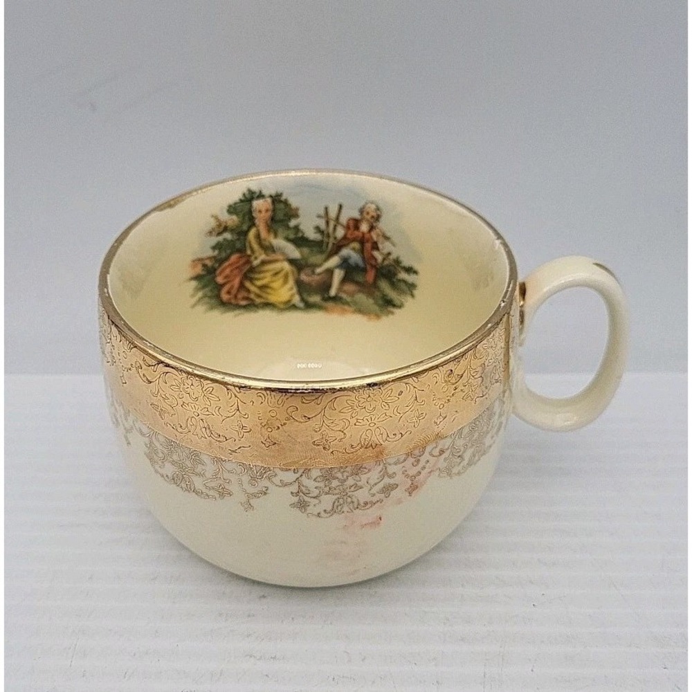 Vtg Sabin Crest-O-Gold Warranted 22Kt Demitasse Tea Cup‎